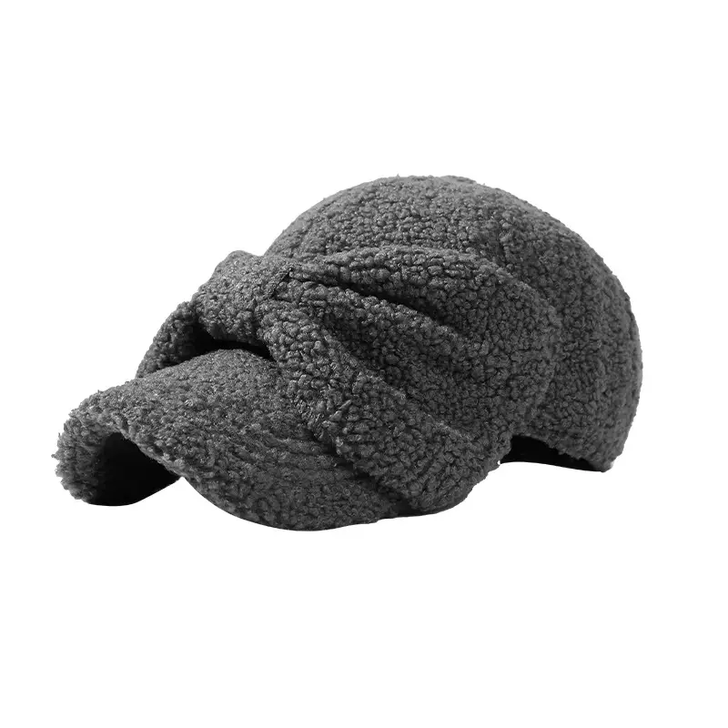Pink Fleece Cap for Women Warm Winter Hat