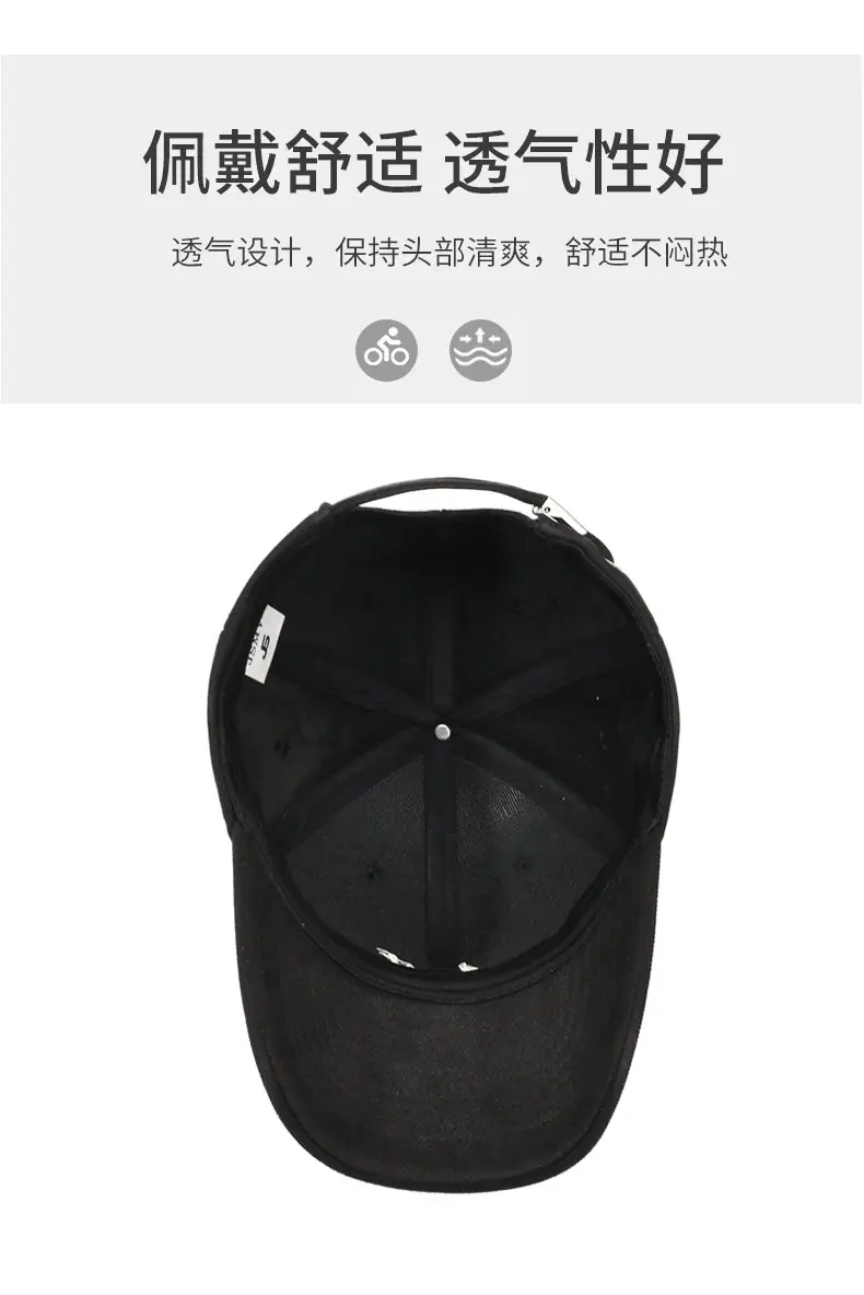 Men Embroidered Fleece Baseball Cap Winter Warm Outdoor — feature 5