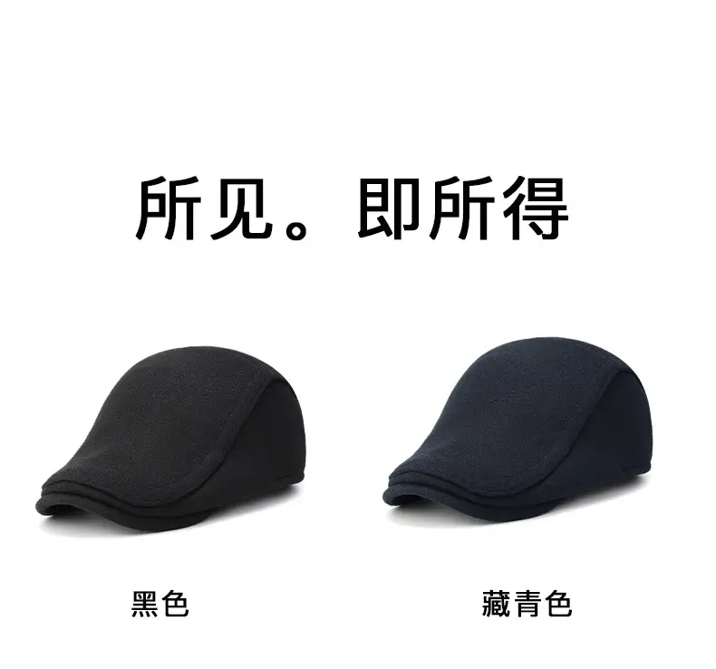 Winter Woolen Duck Cap for Men Cold Proof Retro Hat — feature 14