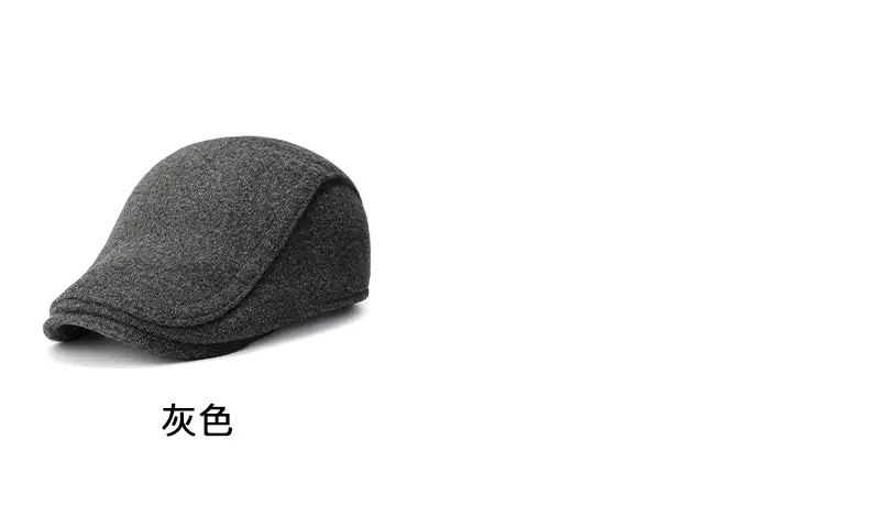 Winter Woolen Duck Cap for Men Cold Proof Retro Hat — feature 15