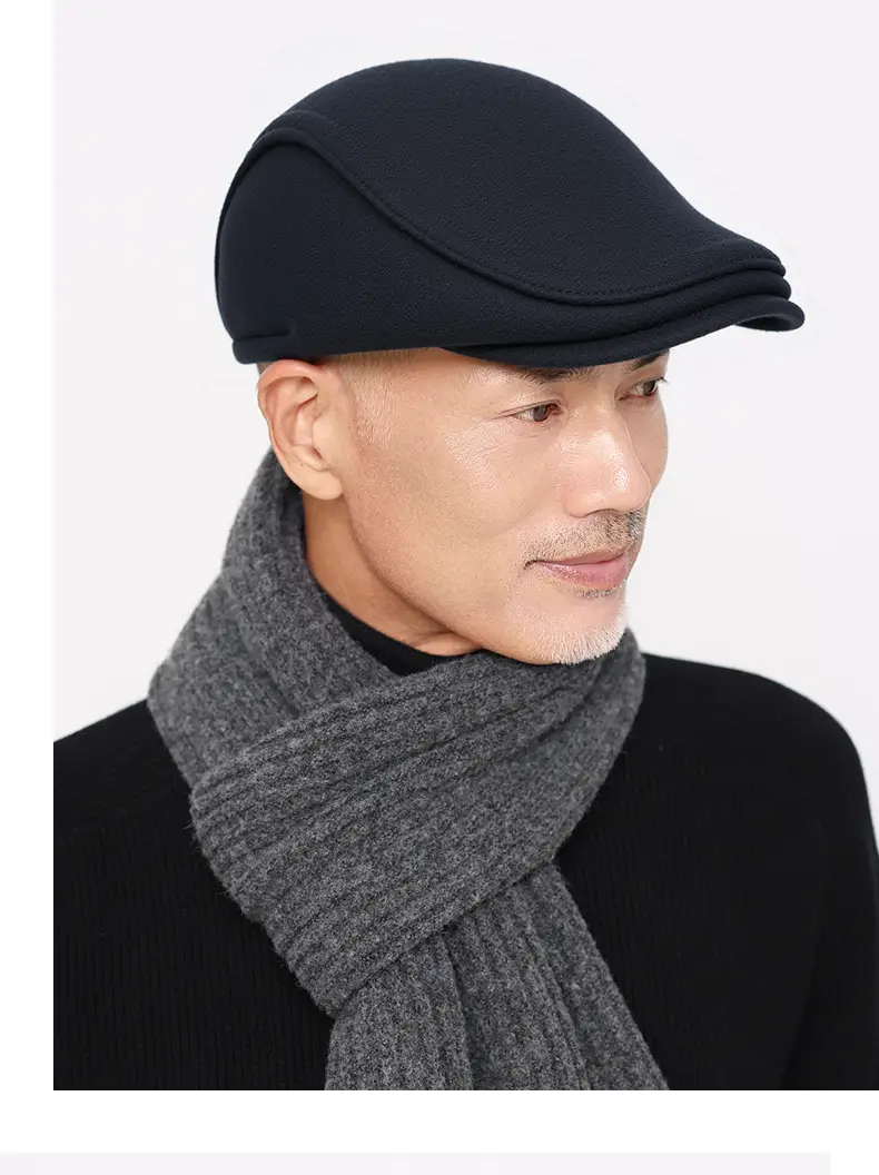 Winter Woolen Duck Cap for Men Cold Proof Retro Hat — feature 17