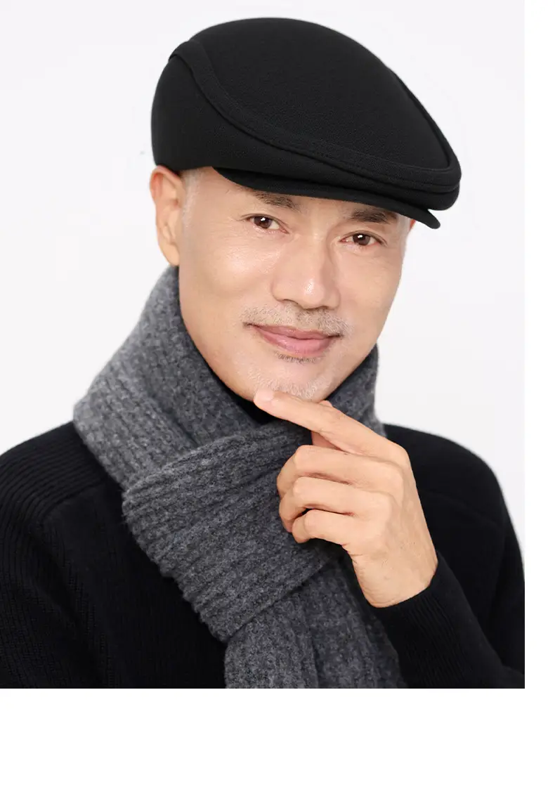 Winter Woolen Duck Cap for Men Cold Proof Retro Hat — feature 18
