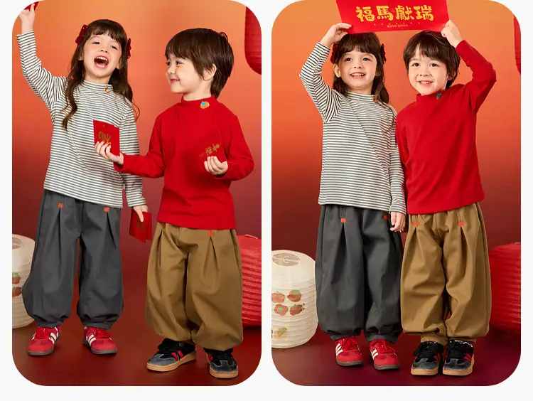 Dudujia Kids Red T-Shirt Baby Winter Greetings — feature 19