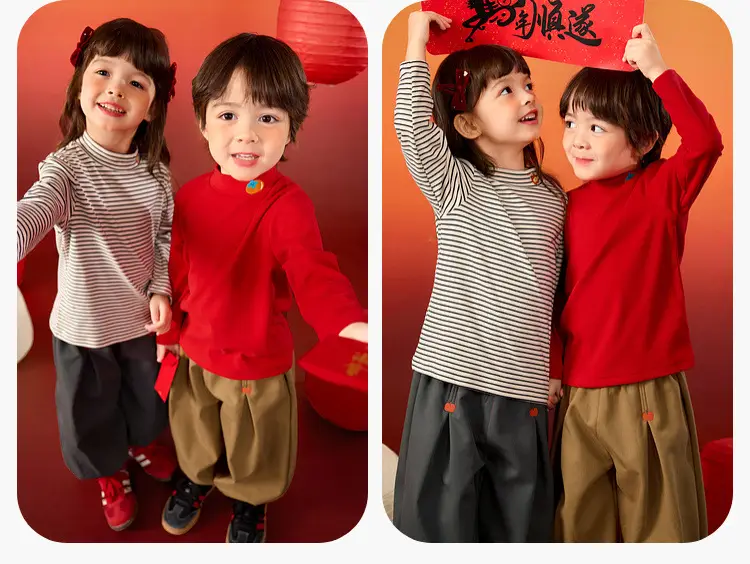 Dudujia Kids Red T-Shirt Baby Winter Greetings — feature 21