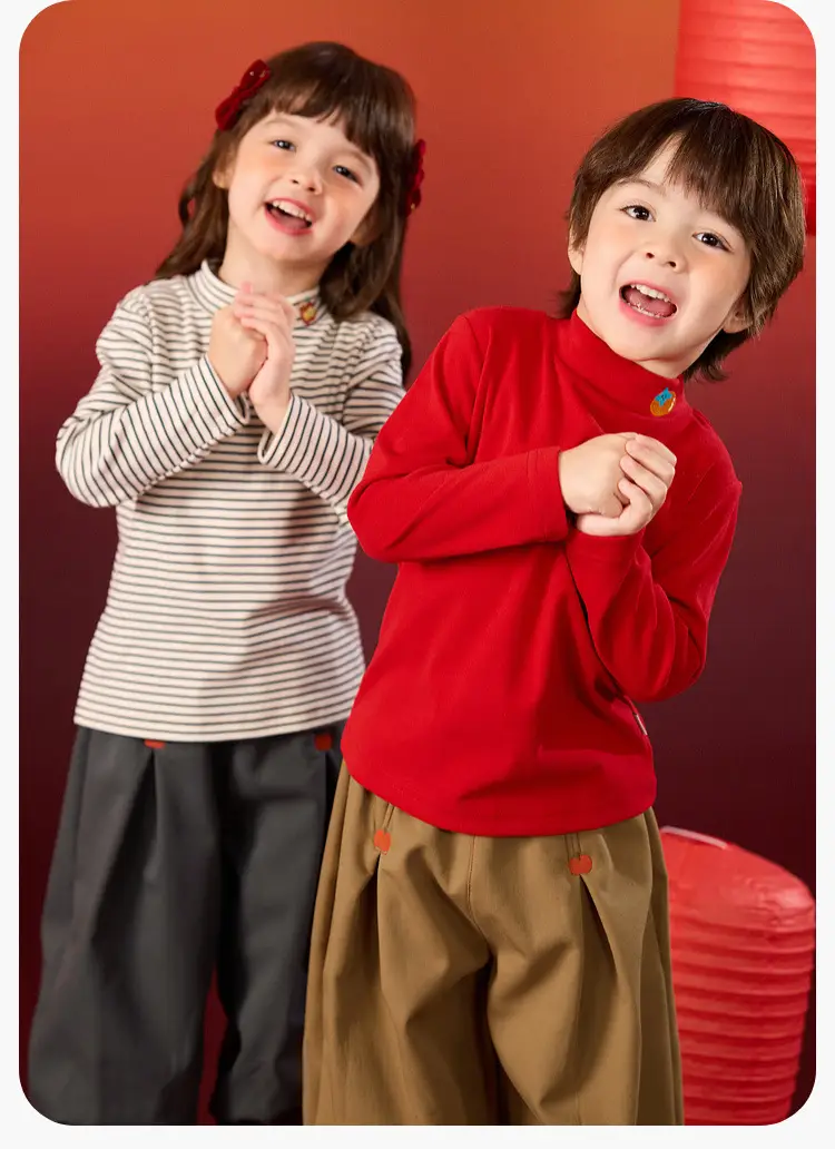 Dudujia Kids Red T-Shirt Baby Winter Greetings — feature 24