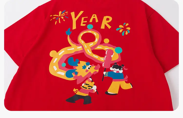 Dudu Kids White T-Shirt New Year Greeting Print — feature 31