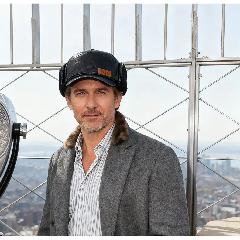 Winter Fleece Lined Black Cap for Men NY&JA — feature 16