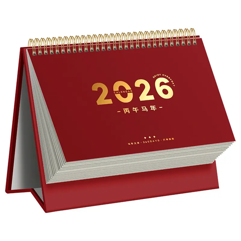 Kaba Bear Desk Calendar 2026 Year of the Horse Fashion Casual Desk Calendar Office Note Calendar Advertising Boutique Monthly Calendar Solid Color Calendar