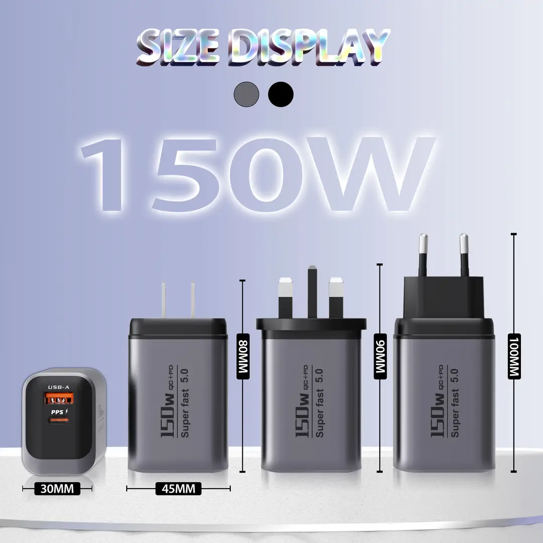 Factory Direct Sales New 150W Full Protocol Charger Travel Small Appliance Fast Charging Head Multi-Port A+C Charger — feature 6
