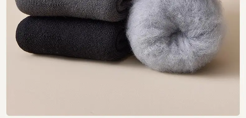 Autumn and Winter Socks for Women, Warm Terry Socks, Mid-Calf Socks, Cashmere Deodorant, Thickeneded Fleece-Lined Stockings, Plush Zhuji — feature 5