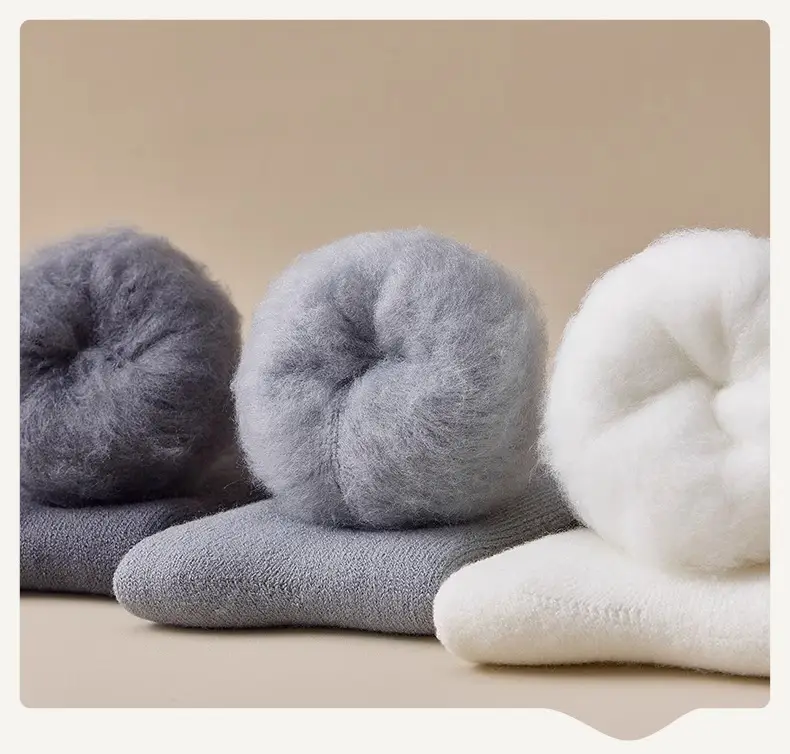 Autumn and Winter Socks for Women, Warm Terry Socks, Mid-Calf Socks, Cashmere Deodorant, Thickeneded Fleece-Lined Stockings, Plush Zhuji — feature 6