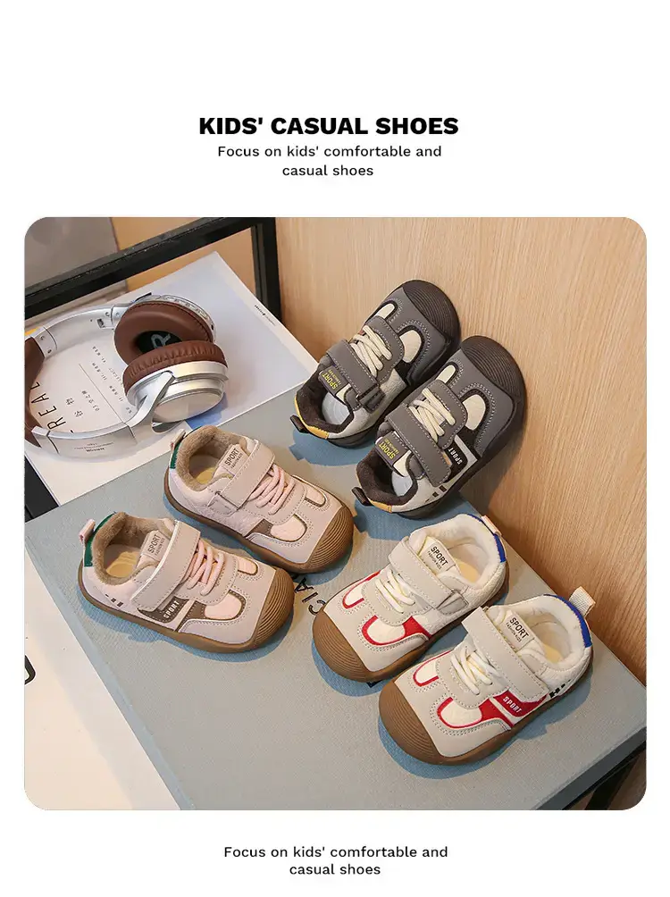 Baby Sneakers White Red Anti-Slip Toddler Shoes — feature 1