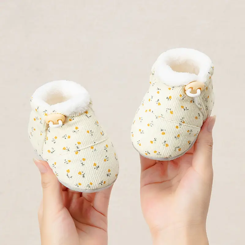 Jingqi Baby Fleece Lined Pre-Step Shoes 6-12M