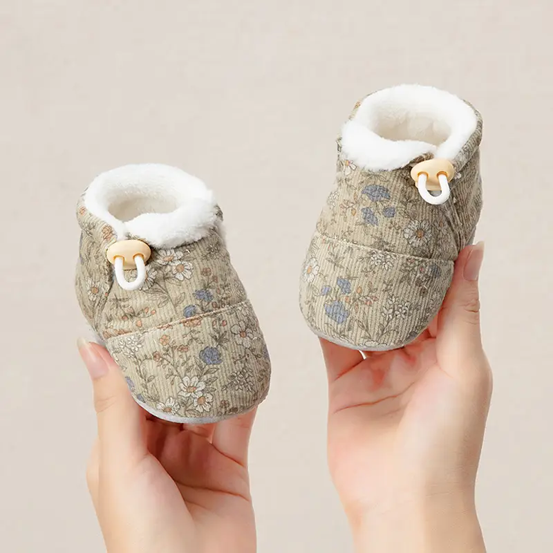 Jingqi Baby Fleece Lined Pre-Step Shoes 6-12M