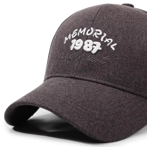 Vintage Washed Baseball Cap Brown 987 Embroidered