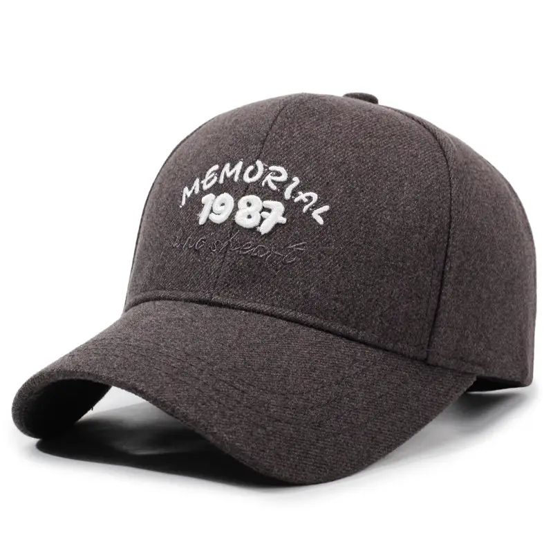Vintage Washed Baseball Cap Brown 987 Embroidered