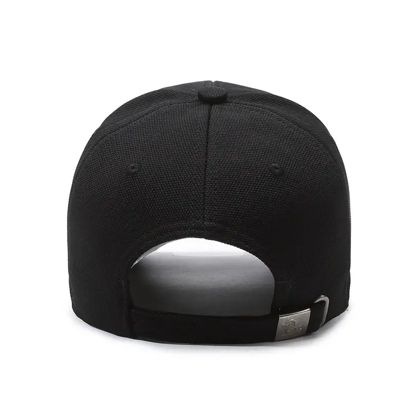 Black Baseball Cap with Silver Back for Men - Image 9