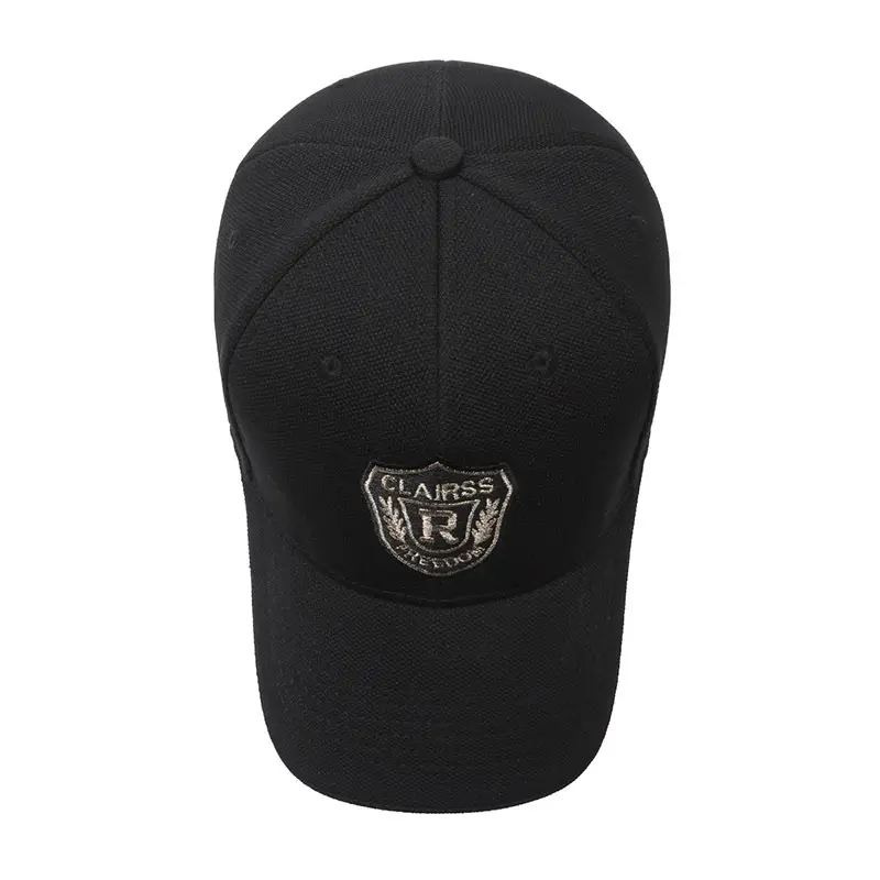 Black Baseball Cap with Silver Back for Men - Image 10