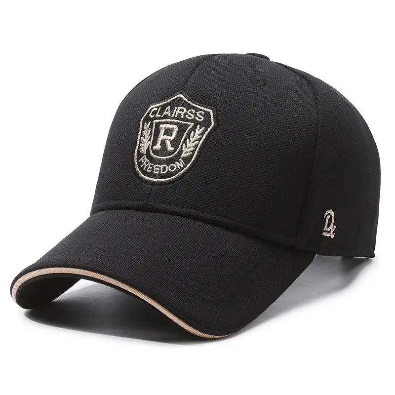 Black Baseball Cap with Silver Back for Men - Image 11