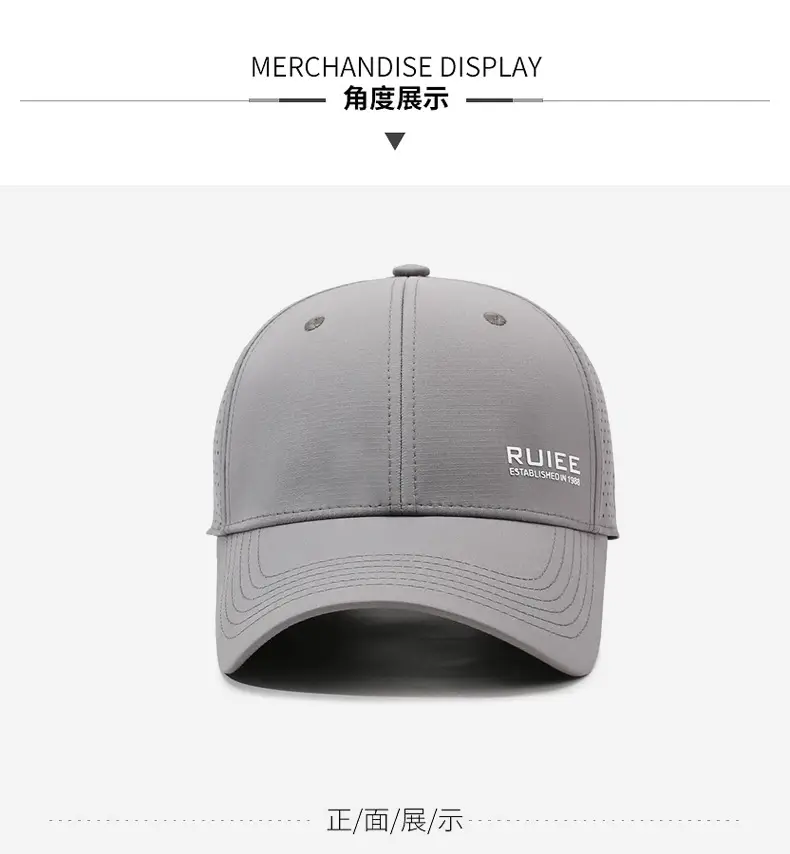 Men Outdoor Sun Hat with Face Cover, Gray Mesh, Quick-Drying — feature 8
