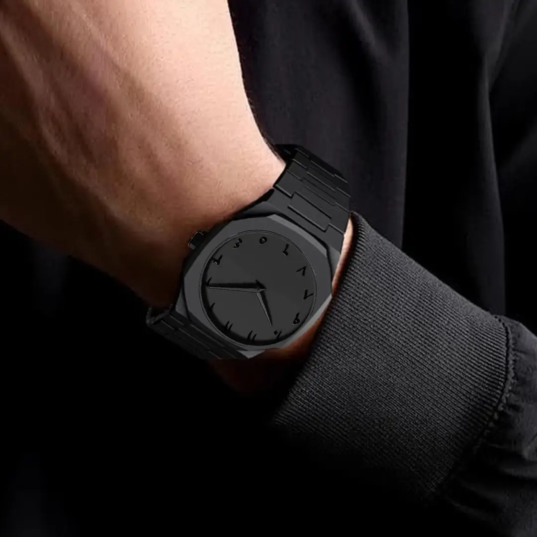 2025 Autumn New Men's Watch Light Luxury Niche High-End Simple Fashion Quartz Wristwatch Black Large Dial — feature 4