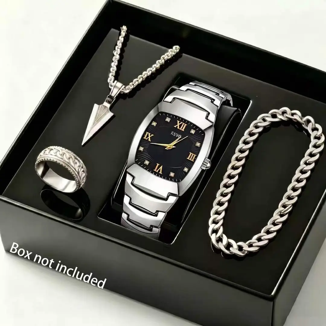 2025 Autumn New Men's Watch Light Luxury Niche High-End Simple Fashion Quartz Wristwatch Black Large Dial