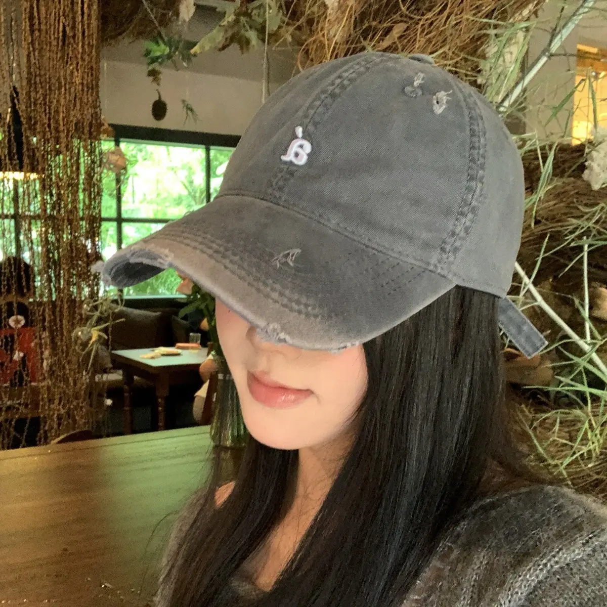 American Retro Letter Embroidery Distressed Baseball Cap for Women 2025 - Image 6