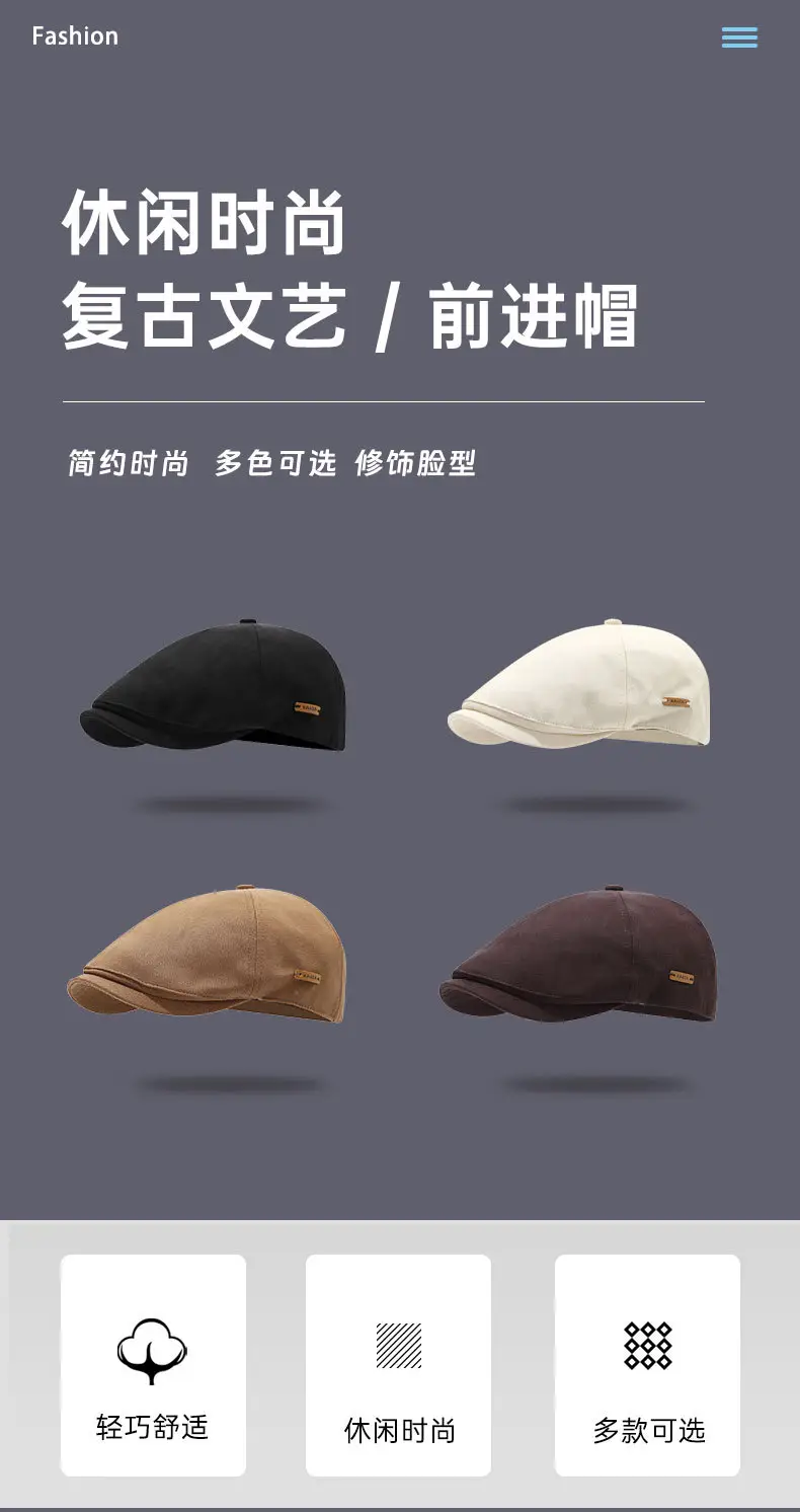 Korean Style Reversible Hat for Women Spring Autumn — feature 2