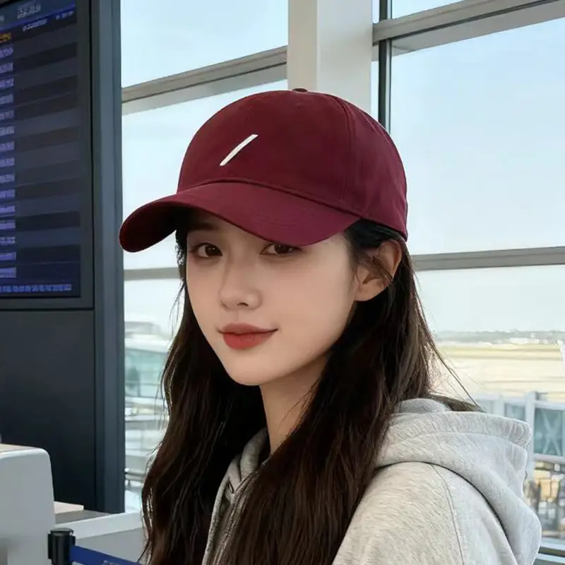 Women Casual Baseball Cap Navy Blue Duckbill Autumn Sun Hat - Image 8