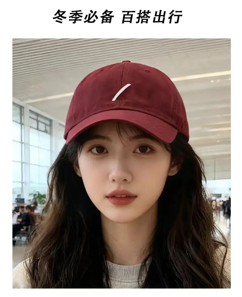 Women Casual Baseball Cap Navy Blue Duckbill Autumn Sun Hat — feature 5