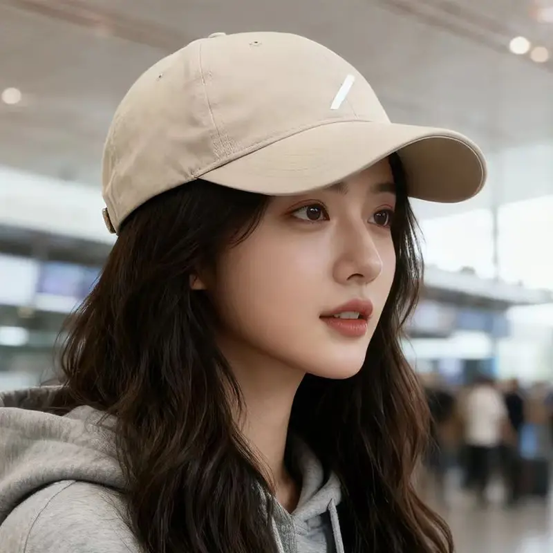 Women Casual Baseball Cap Navy Blue Duckbill Autumn Sun Hat - Image 2