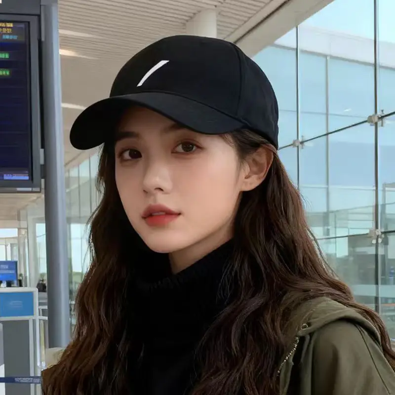 Women Casual Baseball Cap Navy Blue Duckbill Autumn Sun Hat - Image 3
