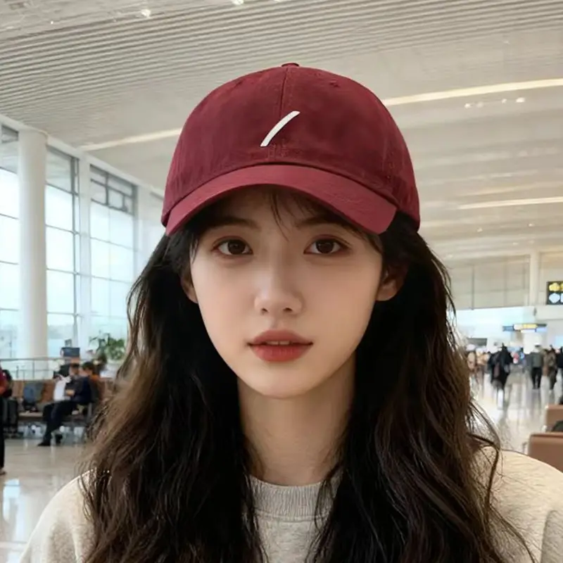 Women Casual Baseball Cap Navy Blue Duckbill Autumn Sun Hat - Image 5