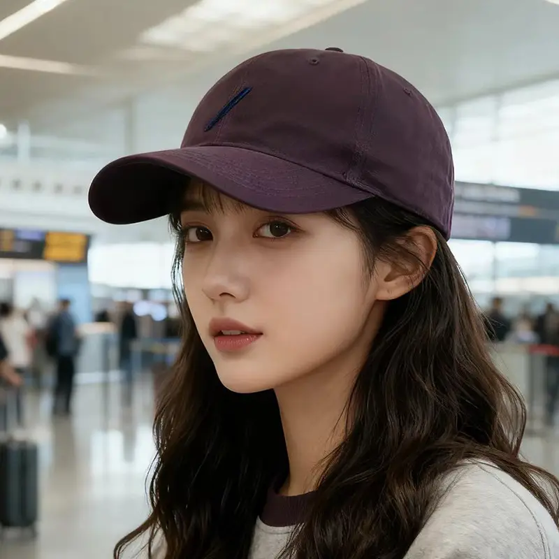 Women Casual Baseball Cap Navy Blue Duckbill Autumn Sun Hat - Image 6