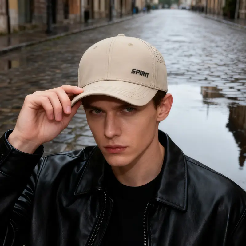 Men White Baseball Cap Spirit Brand Summer
