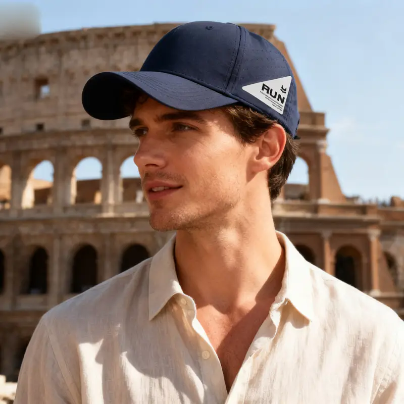 Brown Mesh Baseball Cap with Peaked Cap - Image 12