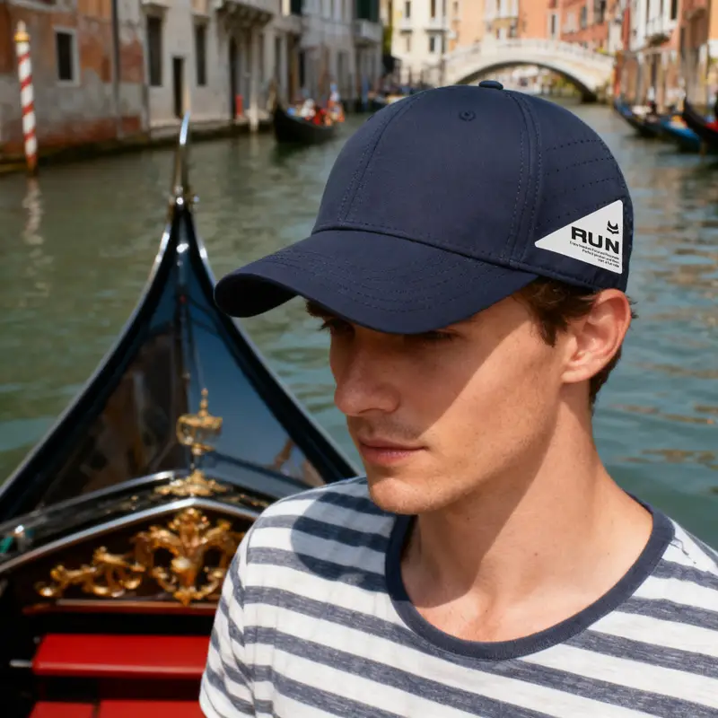 Brown Mesh Baseball Cap with Peaked Cap - Image 13