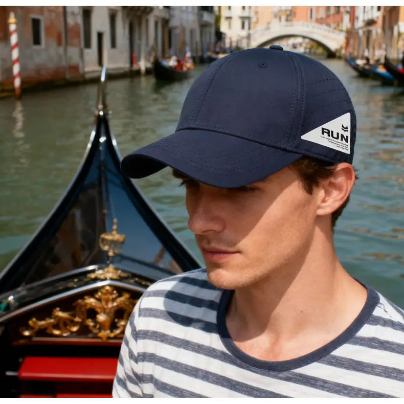 Brown Mesh Baseball Cap with Peaked Cap — feature 15