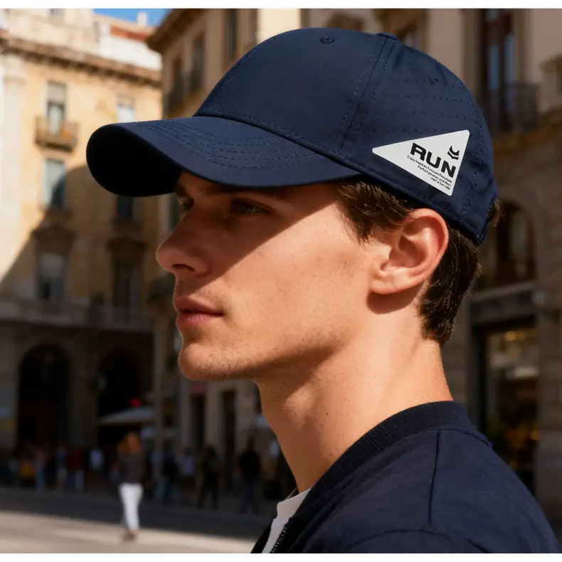 Brown Mesh Baseball Cap with Peaked Cap — feature 16