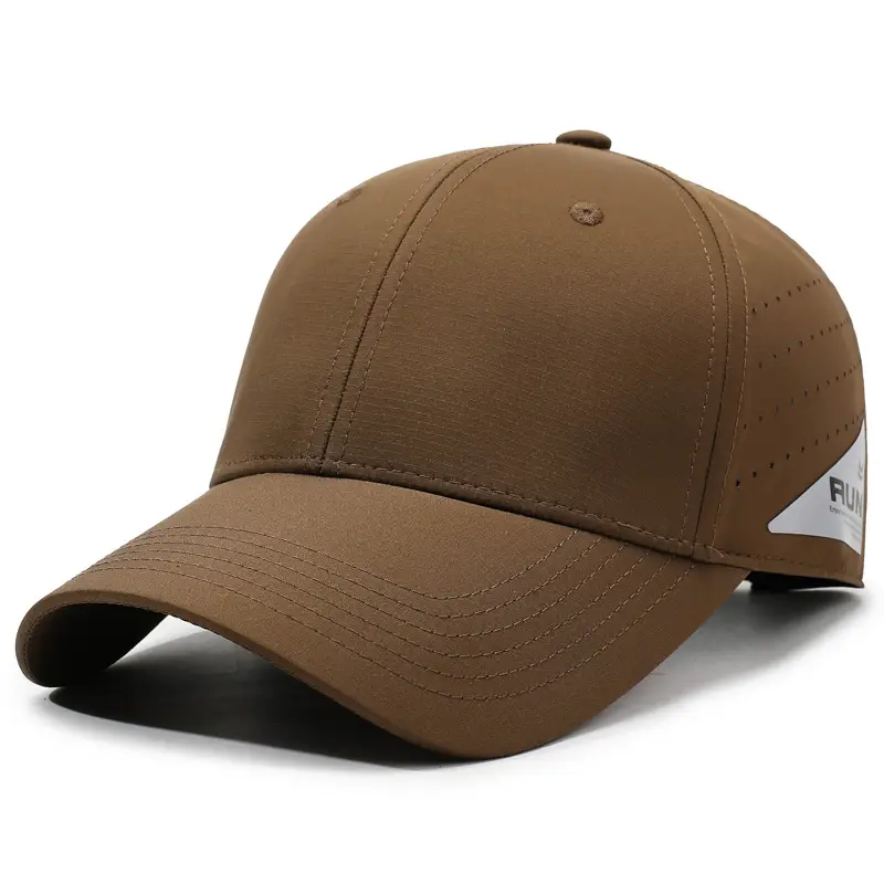 Brown Mesh Baseball Cap with Peaked Cap - Image 5
