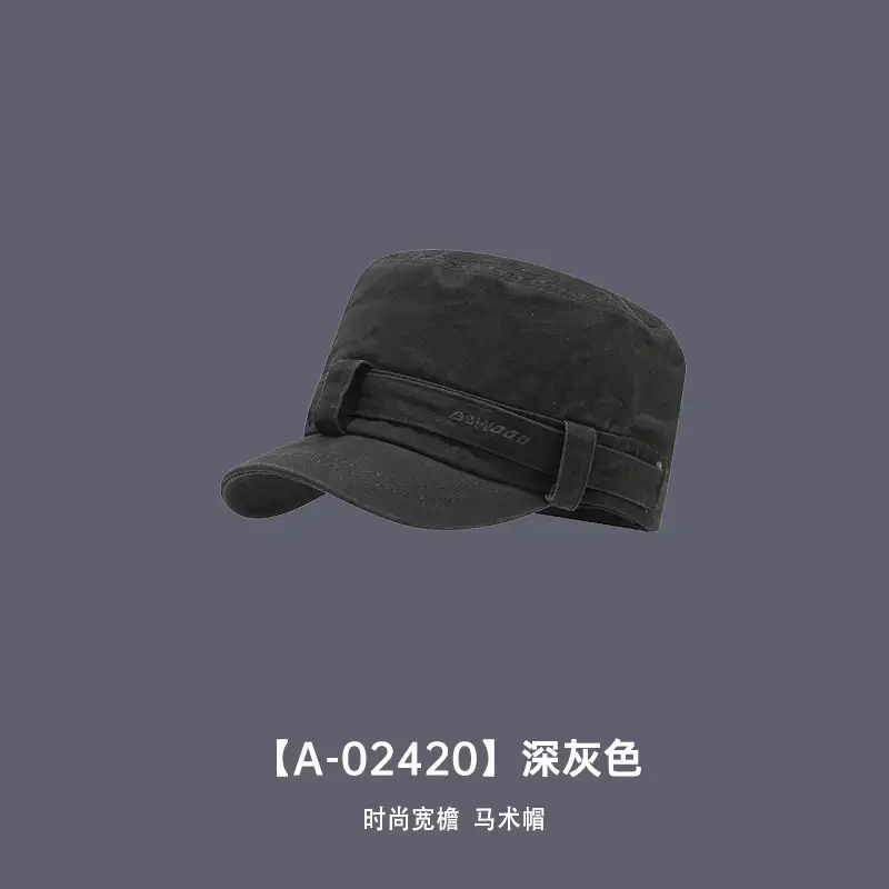 2025 Women Retro Distressed Baseball Cap Dark Gray - Image 4