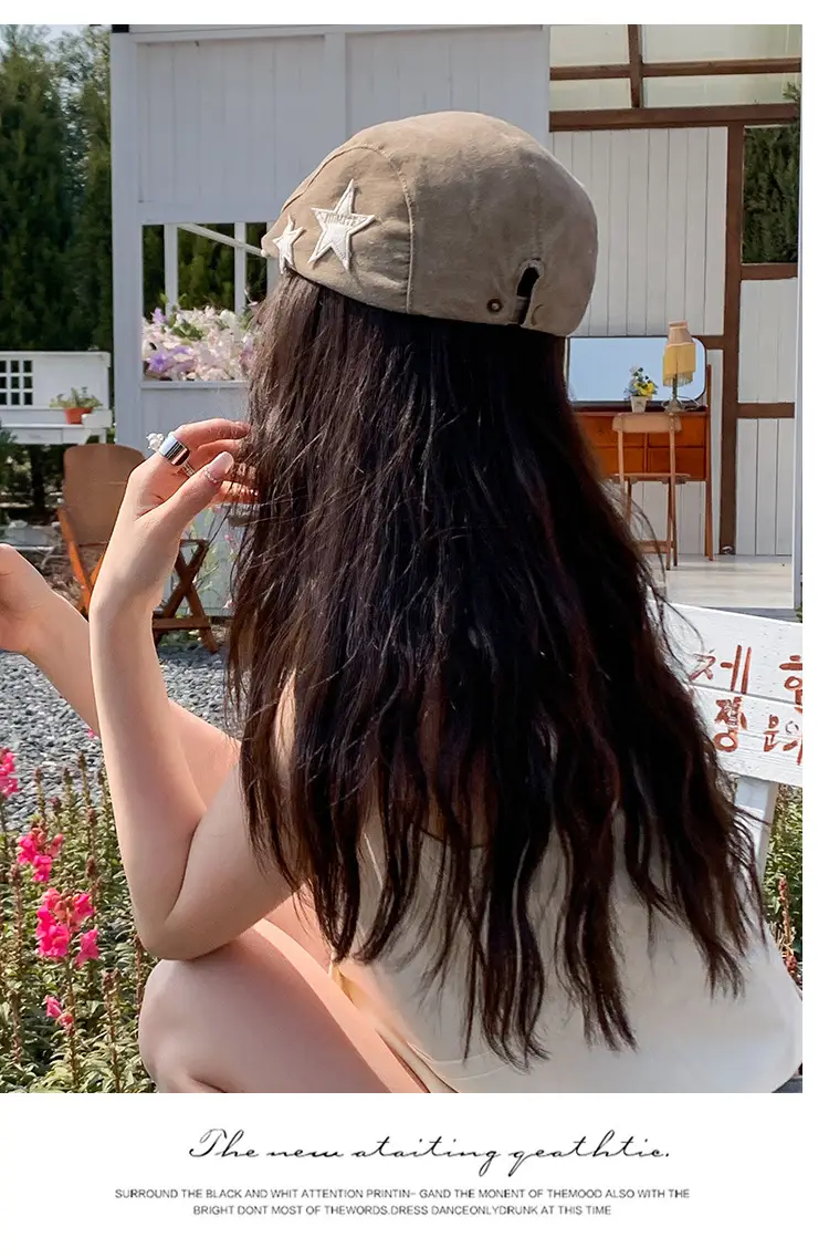 Women's Autumn Distressed Duck Cap with Star Design — feature 22