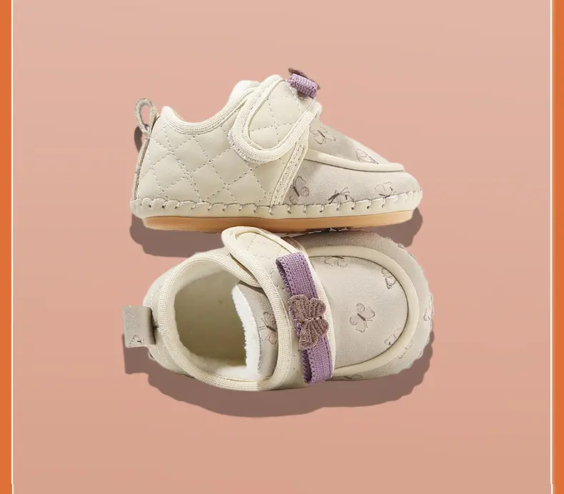 Fleece Lined Baby Shoes Pink 0-18M — feature 24