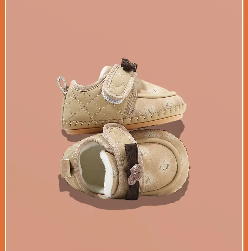 Fleece Lined Baby Shoes Pink 0-18M — feature 27