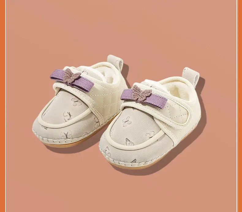 Fleece Lined Baby Shoes Pink 0-18M — feature 29