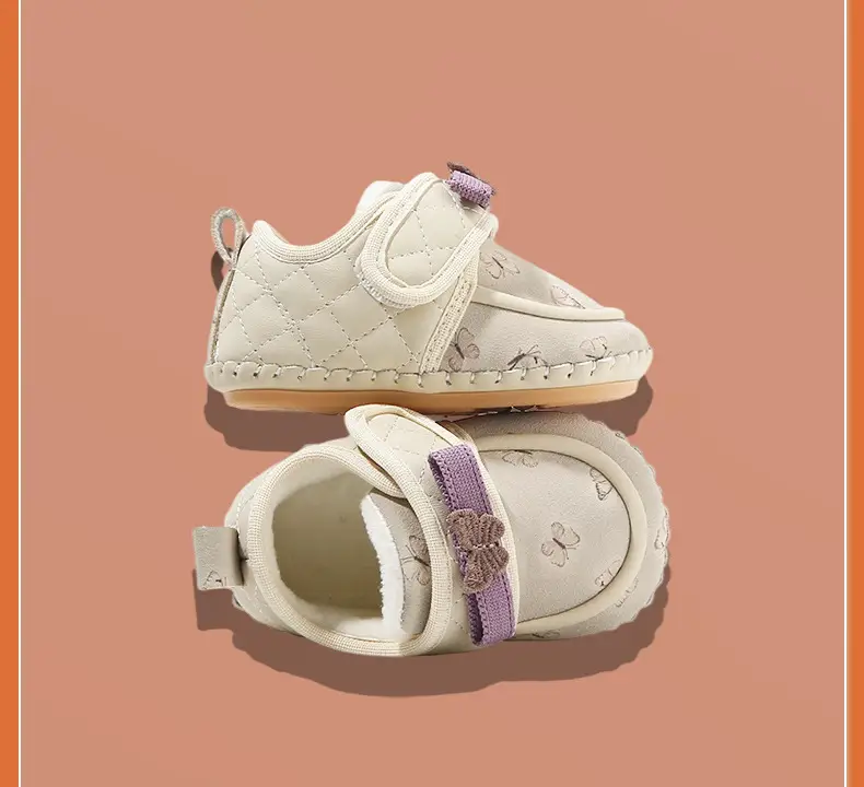 Fleece Lined Baby Shoes Pink 0-18M — feature 30
