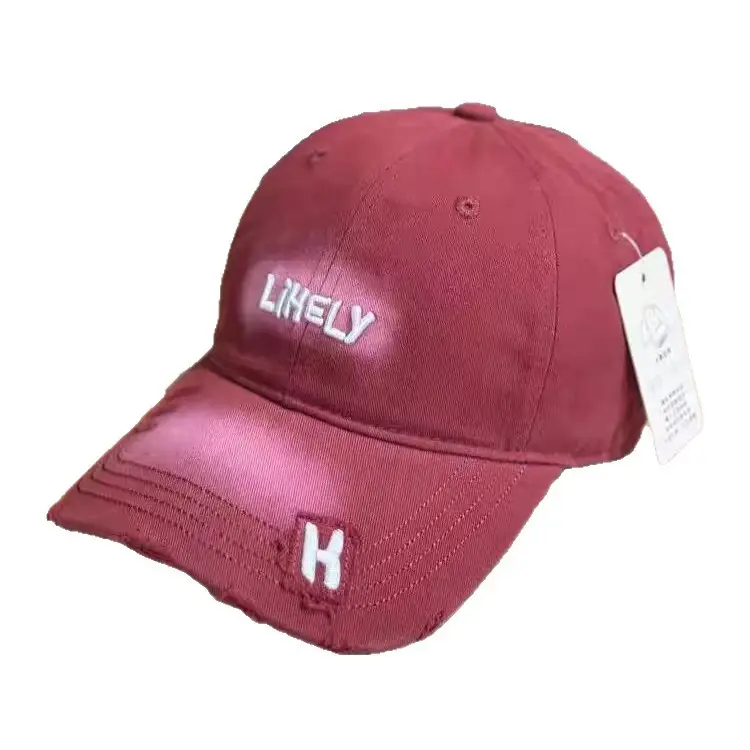 American Retro Distressed Hats for Men Women Light Grey H - Image 12