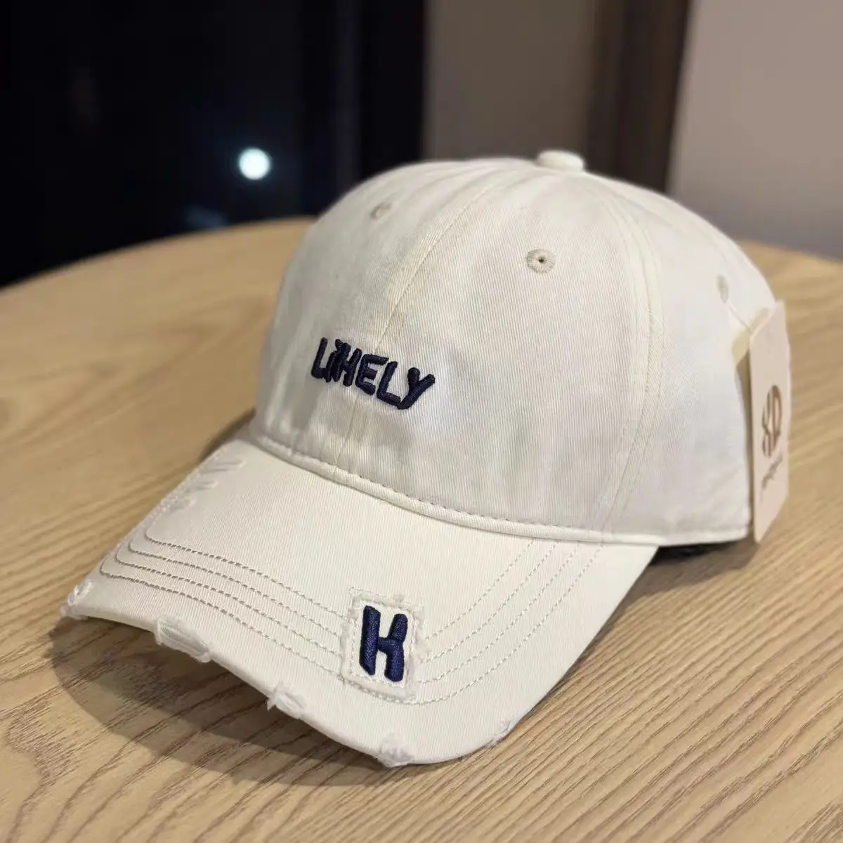 American Retro Distressed Hats for Men Women Light Grey H — feature 8
