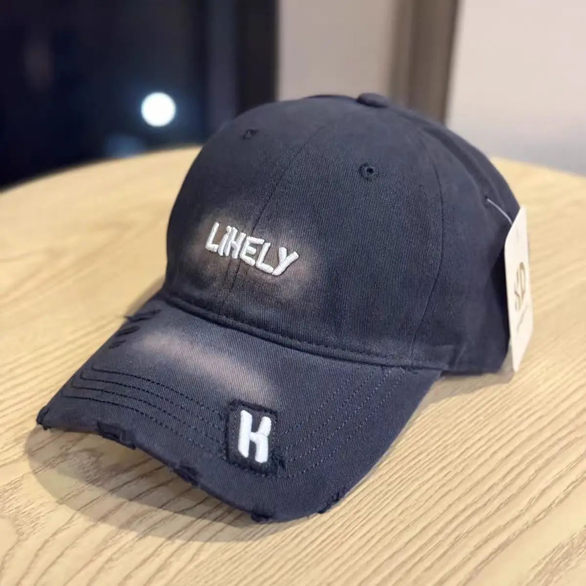 American Retro Distressed Hats for Men Women Light Grey H — feature 9