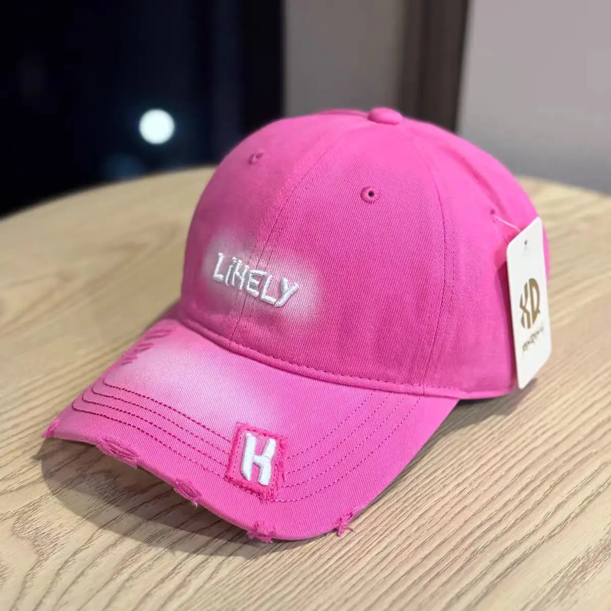 American Retro Distressed Hats for Men Women Light Grey H - Image 5